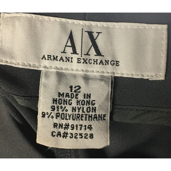 Armani Exchange Pants Women's Size 12 Black Straight Leg - Picture 6 of 6